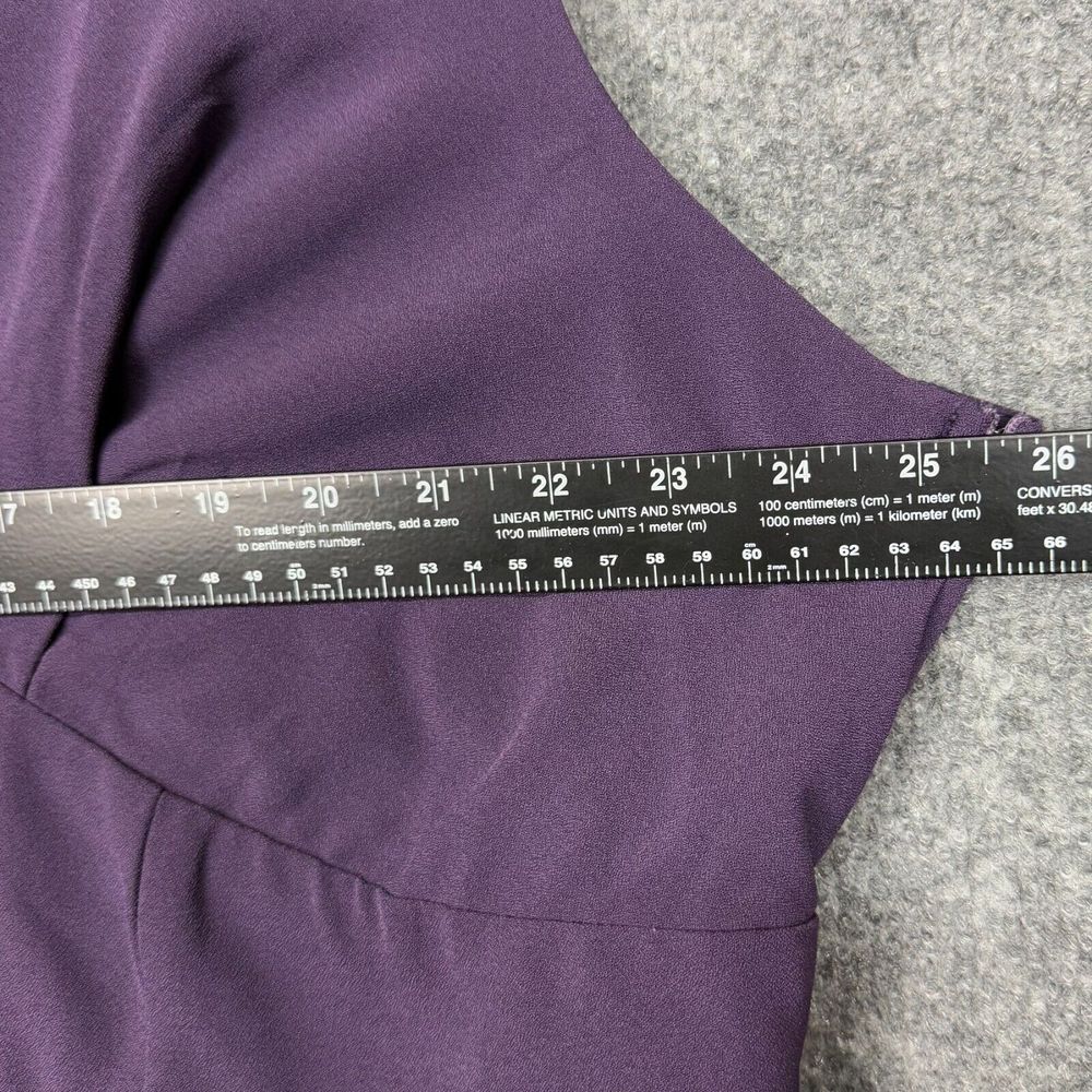 ModCloth Dress Womens 3XL Purple Sleeveless V-Neck Ruffle Trim Lined Plus Party - Picture 6 of 13
